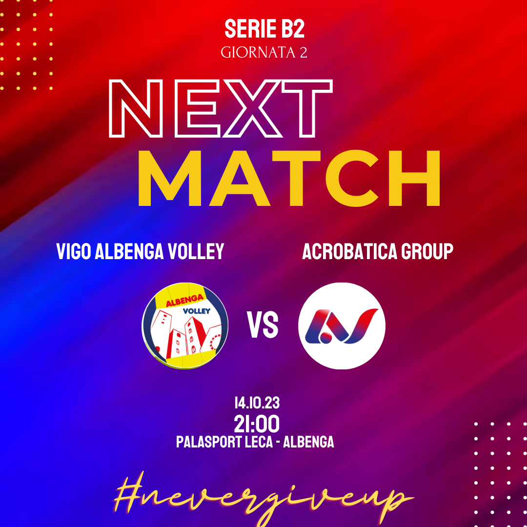 Scopri di più sull'articolo Next match: Vigo Albenga Volley – Acrobatica Group Al