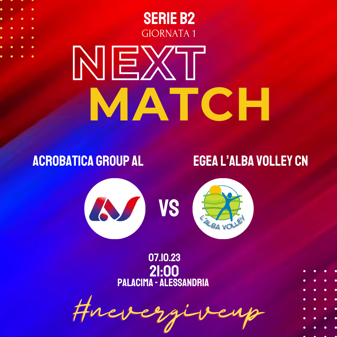 Scopri di più sull'articolo Next match: Acrobatica Group AL – Egea L’Alba Volley CN